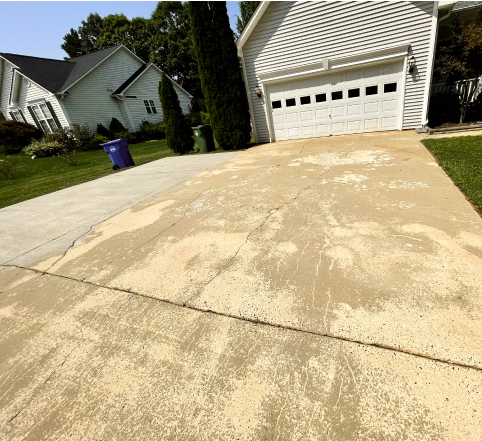 after photo of driveway newly cleaned arden nc
